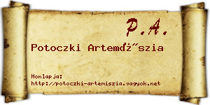 Potoczki Artemíszia névjegykártya